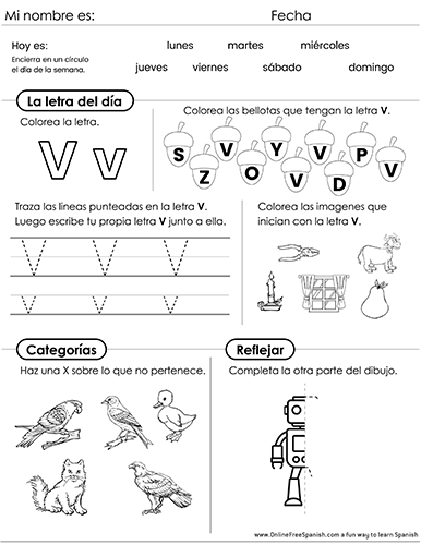 OnlineFreeSpanish.com - Diccionario Gráfico - Picture Dictionary ...