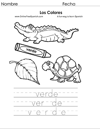 COLORS, Coloring Pages in Spanish - COLORES, hojas para colorear