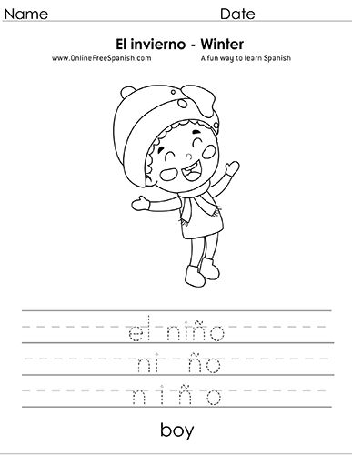 Invierno worksheet